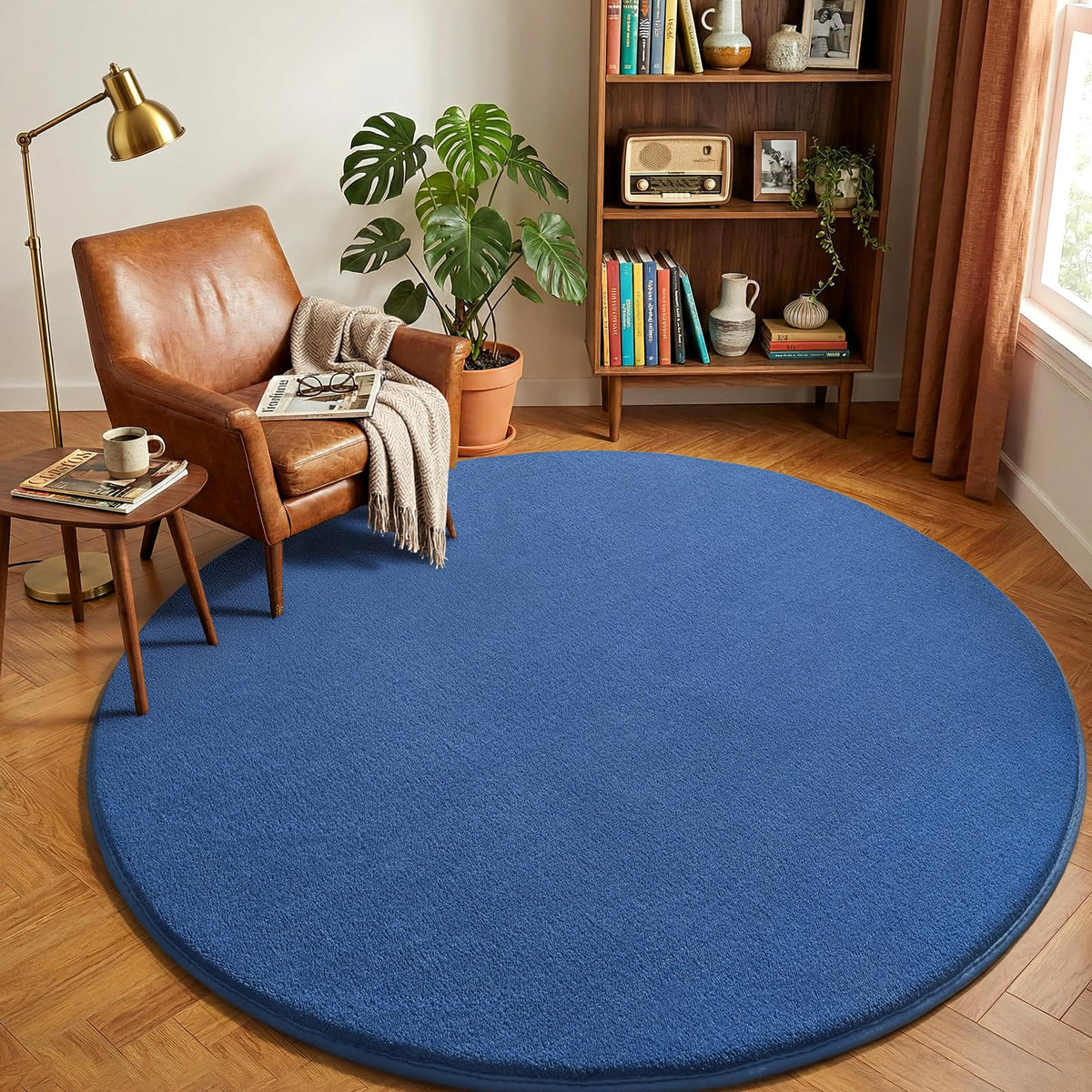 Amearea Modern Area Rugs for Bedroom Living Room, 4x6 Black Memory Foam Rug