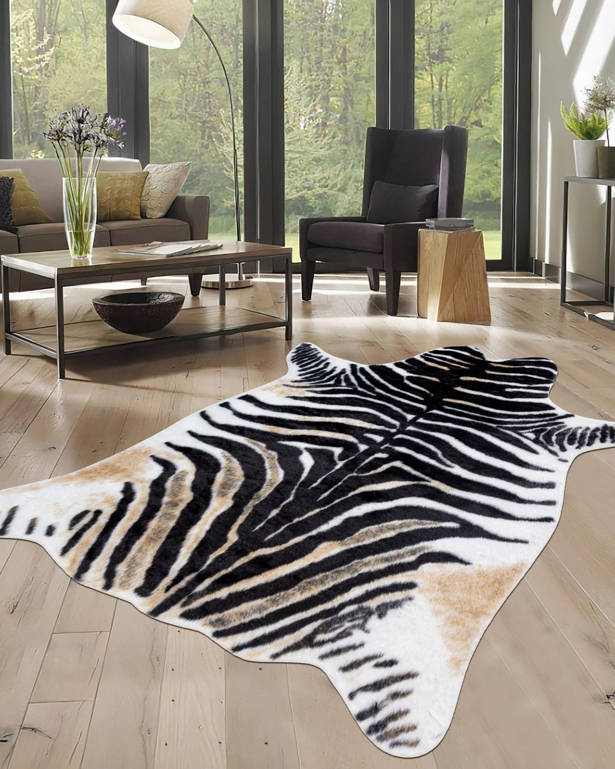 Cheetah Print Rug, Leopard Rug 5.2x7 Faux Animal Print Skin Cheetah Area Rug for Bedroom Living Room Animal Fur Hide Rustic Antelope Multicolor