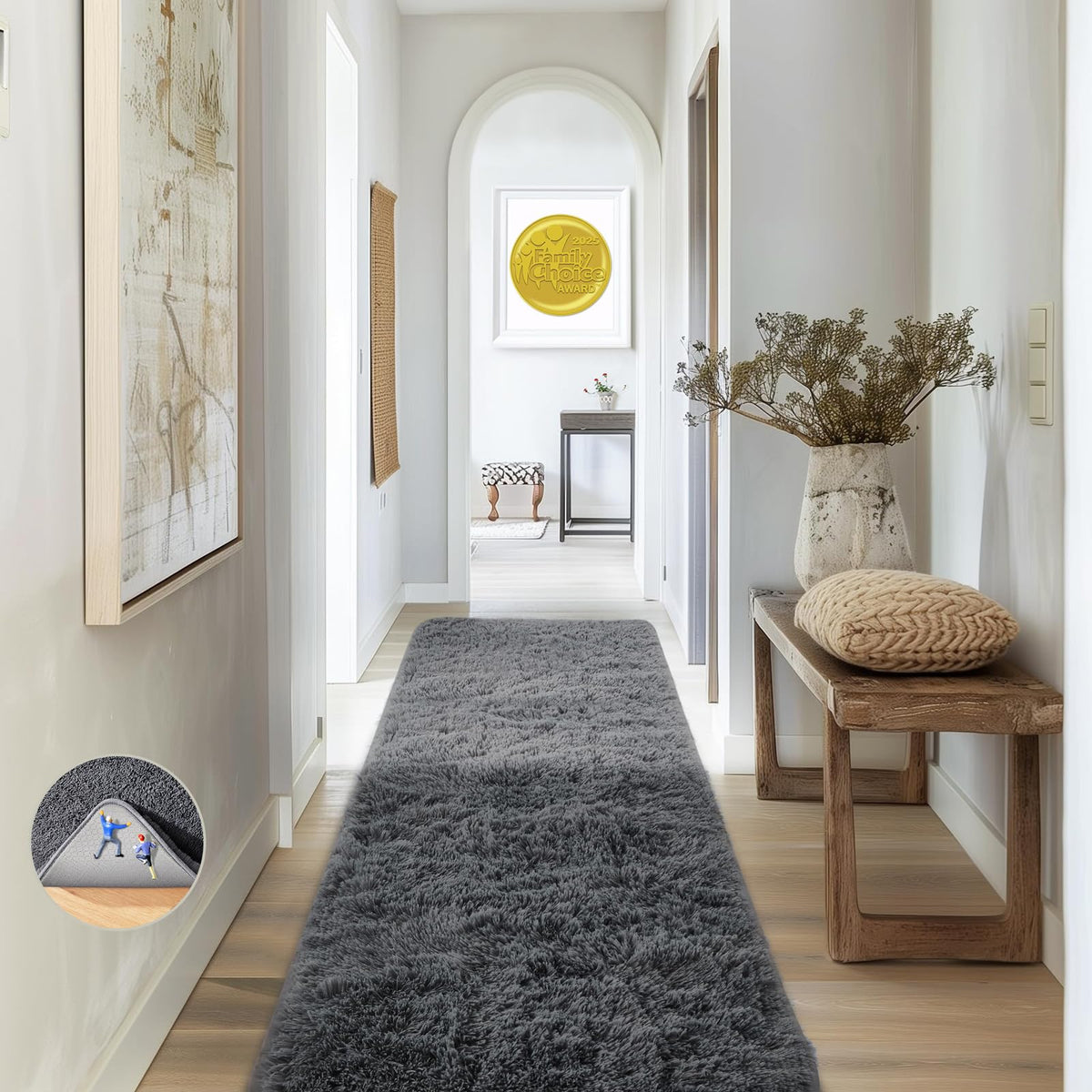 Ophanie 5x7 Area Rugs for Living Room Ivory, Fluffy Shag Large Fuzzy Plush Soft Rug, Shaggy Floor Big Carpets for Bedroom Nursery, Kids Home Decor Aesthetic with Over 99 pcs Pile fibers