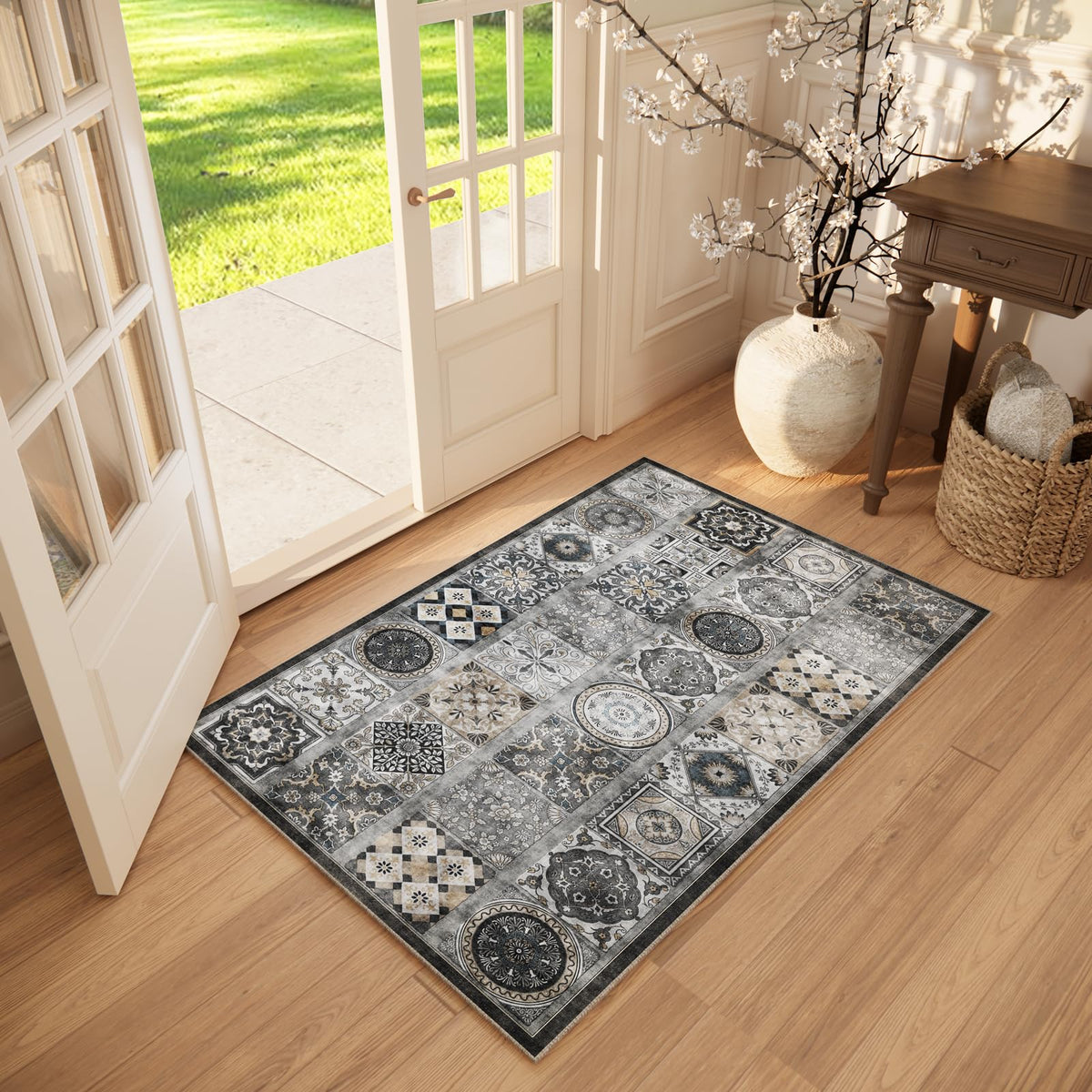 Machine Washable Rugs for Living Room: 8x10 Area Rugs for Bedroom