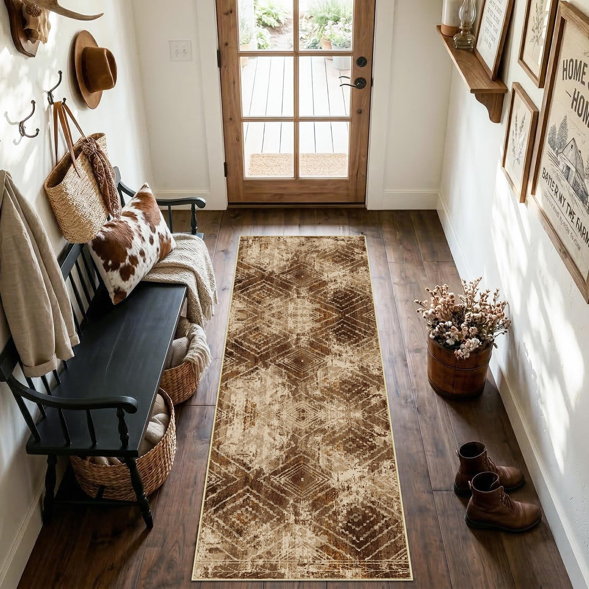 BESTSWEETIE 5'x7' Washable Area Rug for Living Room Bedroom Lightpink