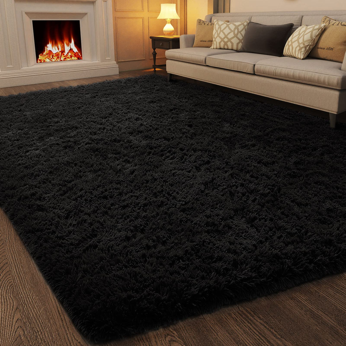 Ophanie 5x7 Area Rugs for Living Room Ivory, Fluffy Shag Large Fuzzy Plush Soft Rug, Shaggy Floor Big Carpets for Bedroom Nursery, Kids Home Decor Aesthetic with Over 99 pcs Pile fibers