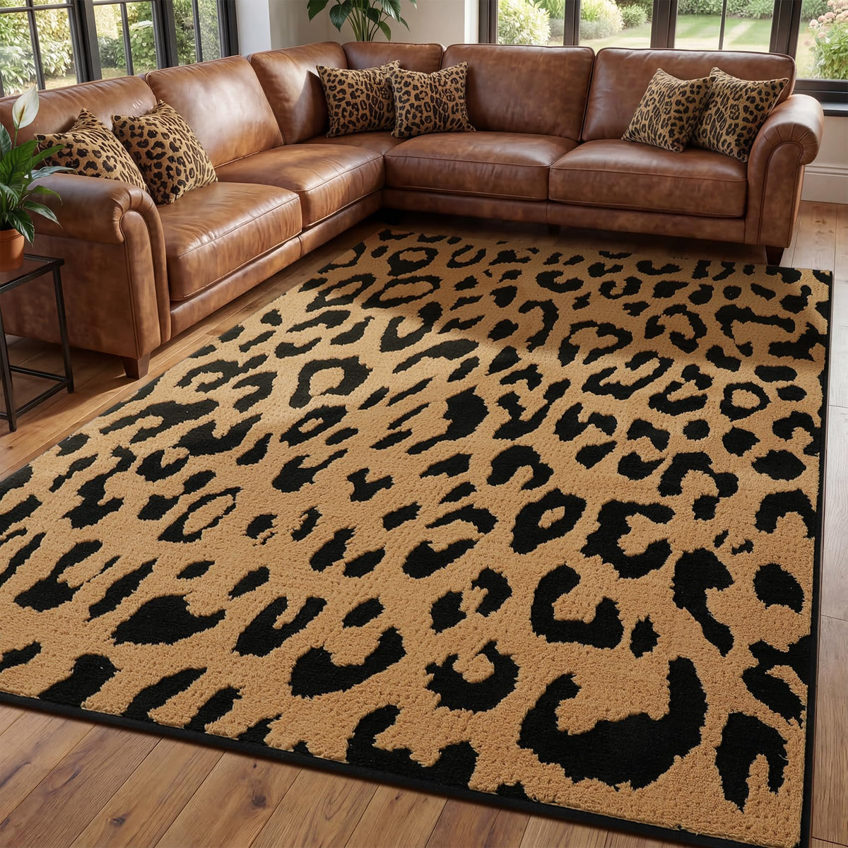 YIHOUSE 5×7 Ft Area Rugs for Living Room: Modern Washable Rug - Abstract Black and Cream White Rug for Bedroom Dining Room Office Playroom Nursery Home Decor - Nonslip Non-Shedding Striped Rugs