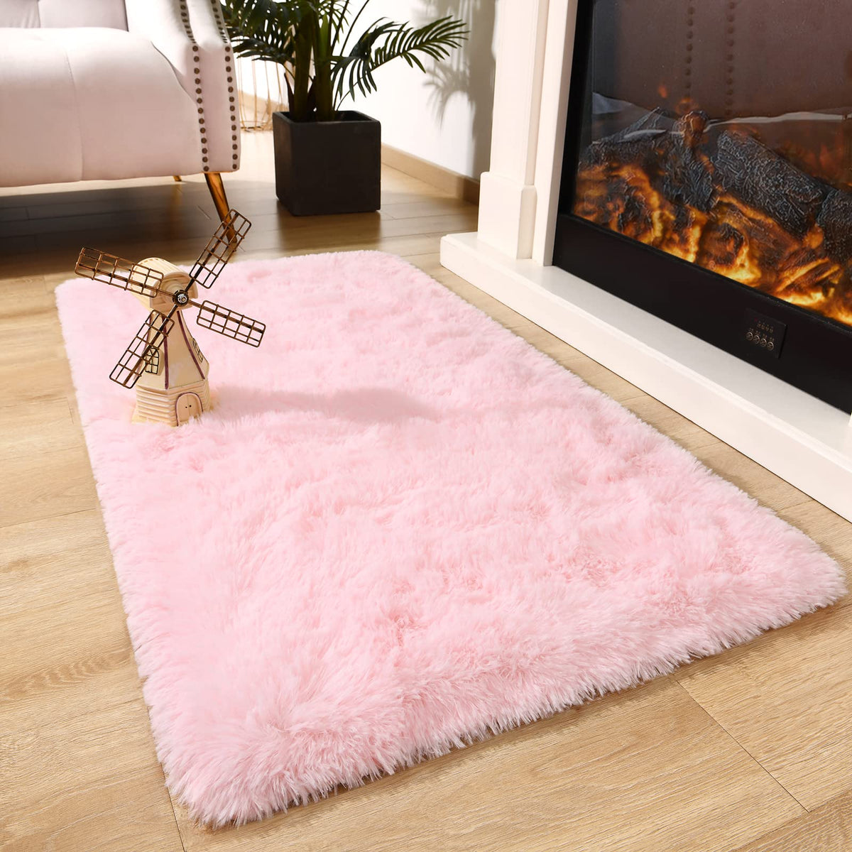 Chicrug Soft Runner Rug for Bedroom Living Room Plush Fluffy Rugs 2x6