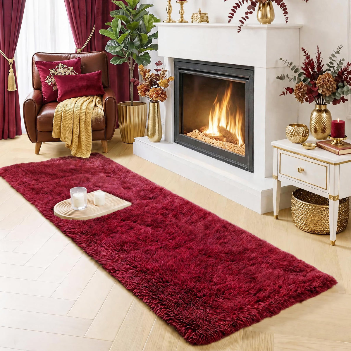 Rainbow Area Rugs for Girls Bedroom Fluffy Soft Vibrant Rugs Kids Playroom