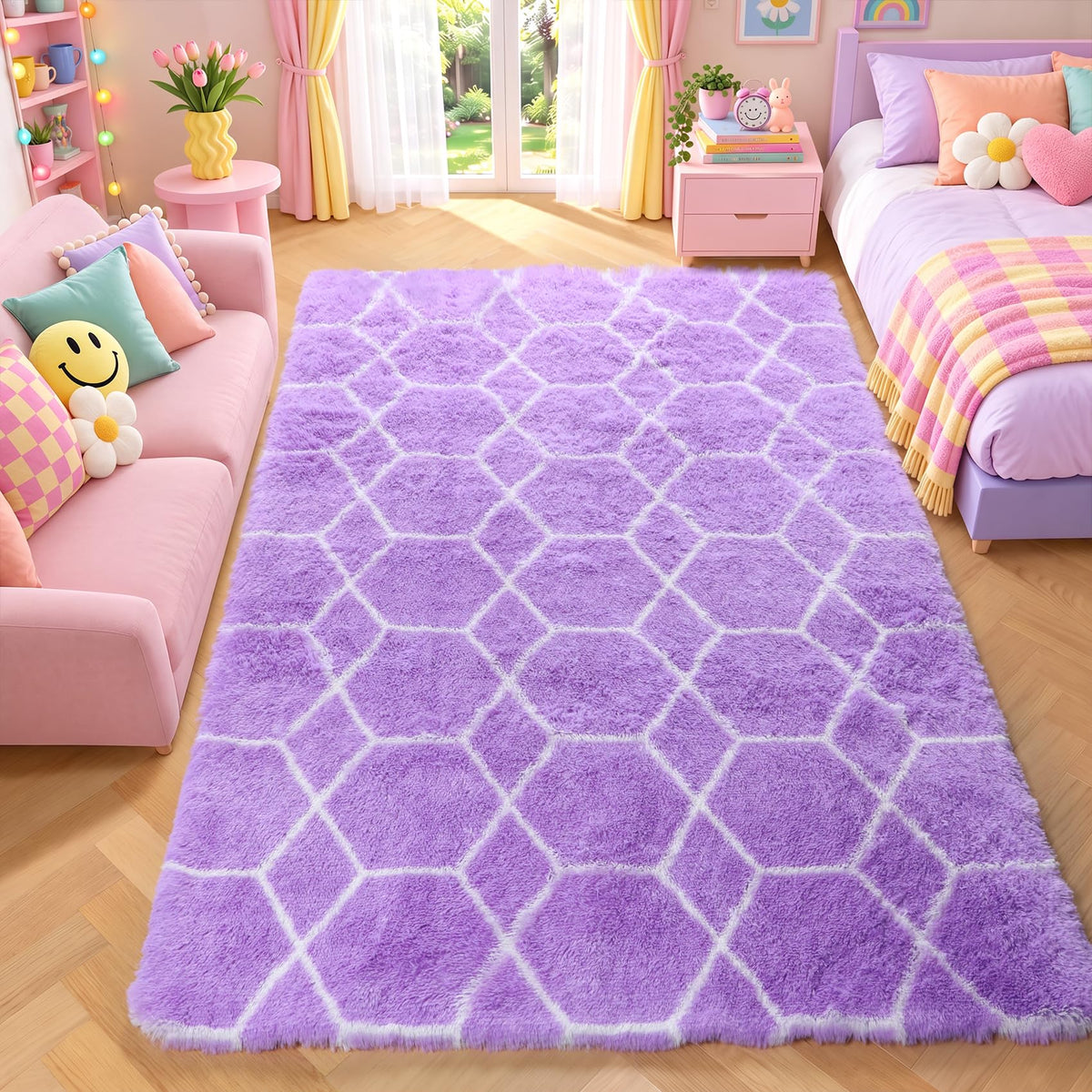 Runner Rugs for Bedroom Living Room, 2x6 Tie-Dyed Beige Hallway Area Rug