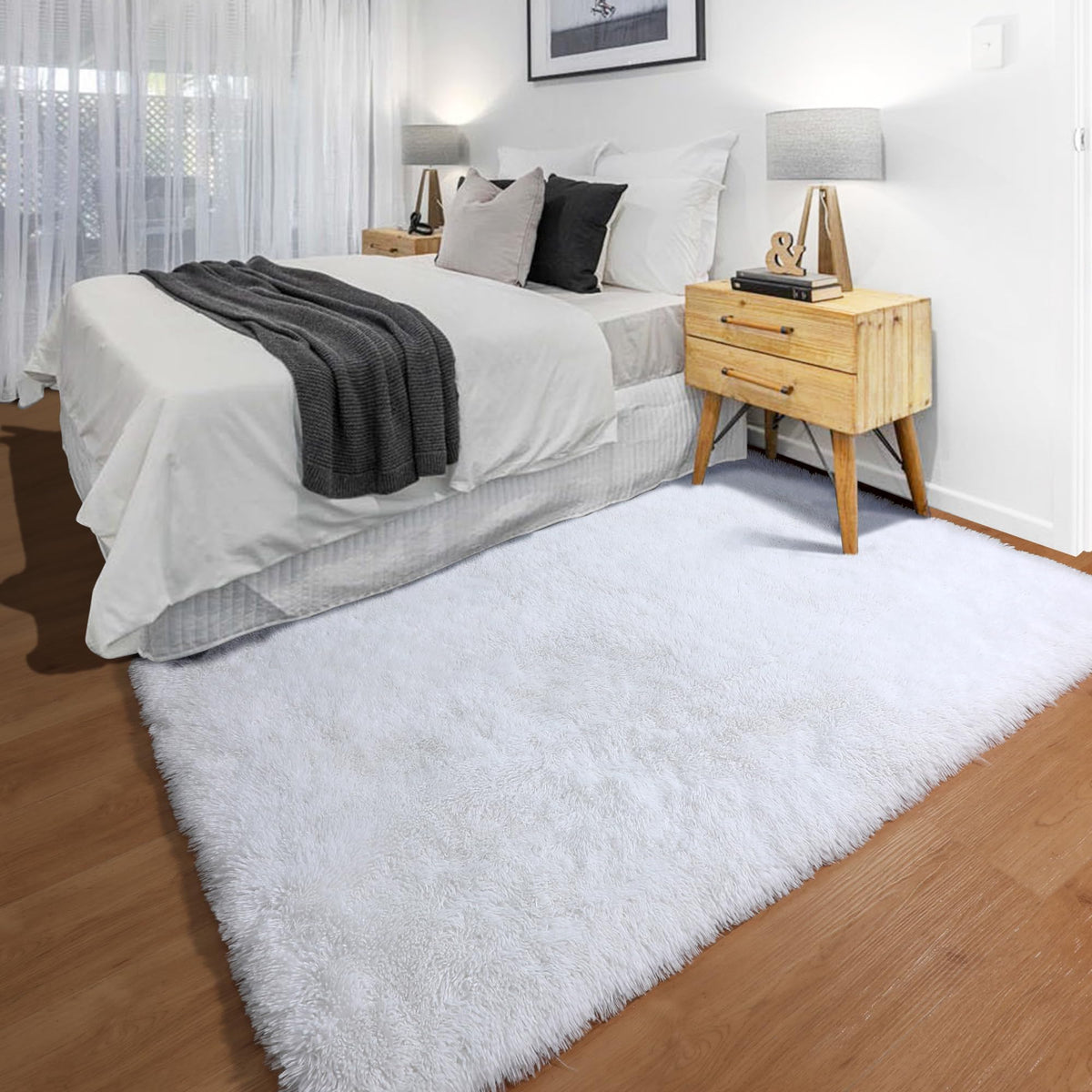 Runner Rugs for Bedroom Living Room, 2x6 Tie-Dyed Beige Hallway Area Rug
