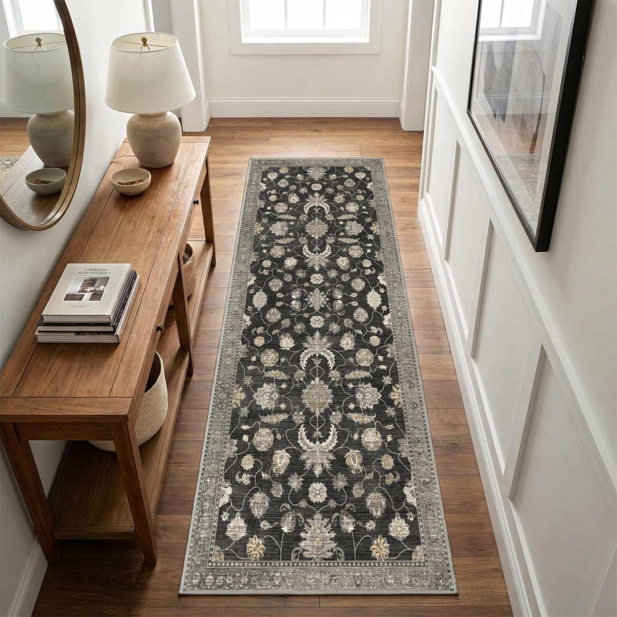 8x10 Area Rugs Living Room: Bedroom Vintage Washable Carpet Beige
