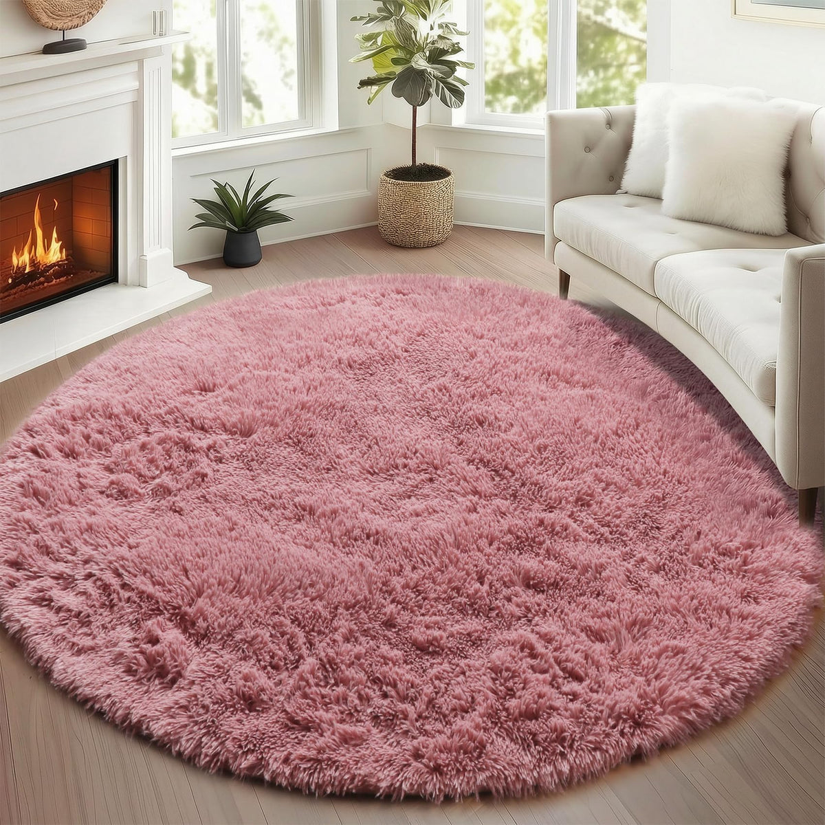 Runner Rugs for Bedroom Living Room, 2x6 Tie-Dyed Beige Hallway Area Rug