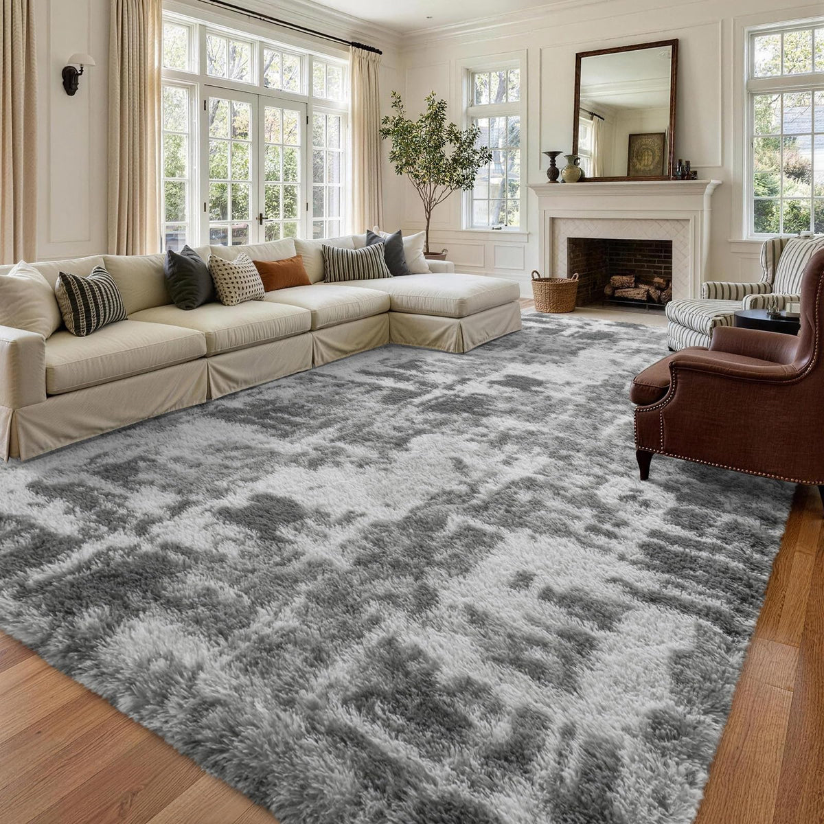 Noahas 2x6 Black Fluffy Soft Runner Rug Non-Slip for Bedroom Dorm Hallway
