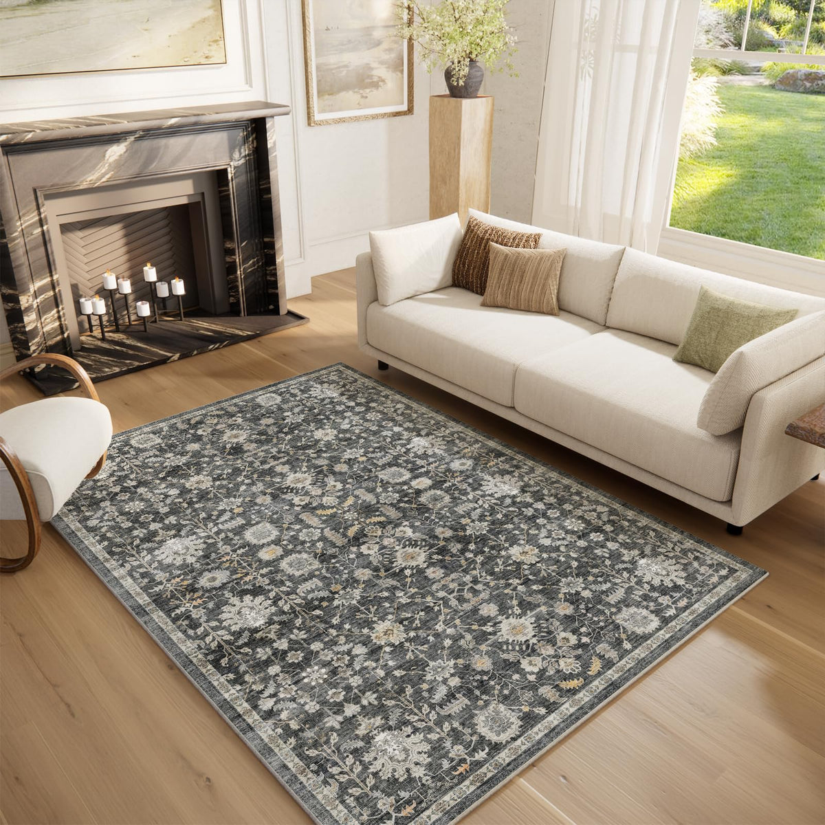 Machine Washable Rugs for Living Room: 8x10 Area Rugs for Bedroom