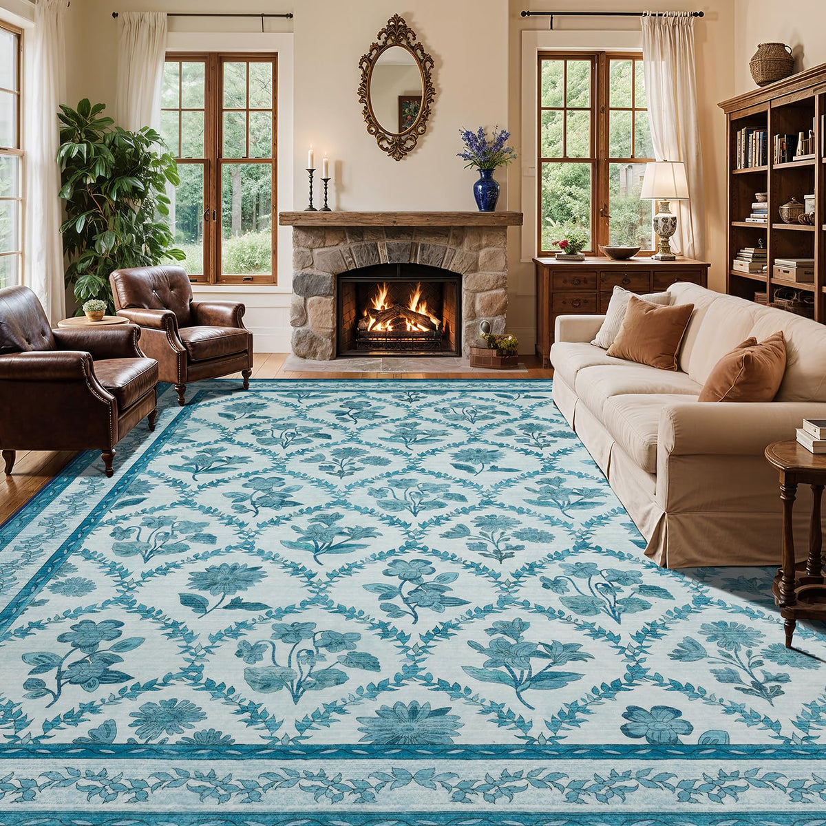 8x10 Washable Area Rug, Black Solid Area Rugs for Living Room & Bedroom