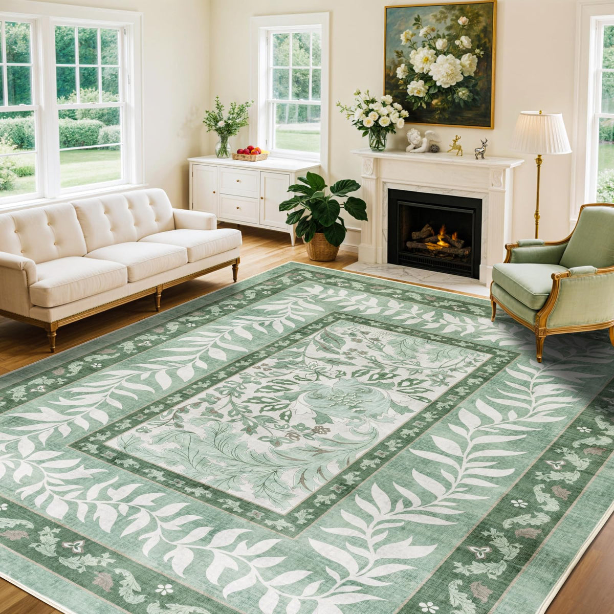 8x10 Washable Area Rug, Black Solid Area Rugs for Living Room & Bedroom
