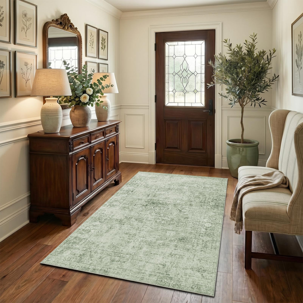 Homemate Washable Rug 9x12 Area Rugs - Vintage Rugs for Living Room