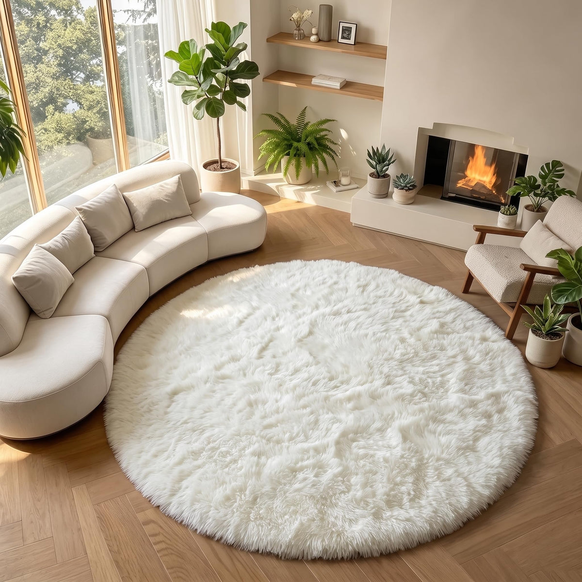 Runner Rugs for Bedroom Living Room, 2x6 Tie-Dyed Beige Hallway Area Rug