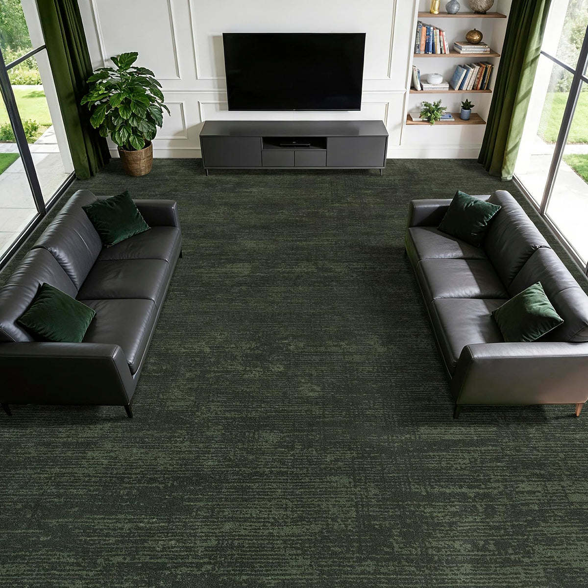 8x10 Washable Area Rug, Black Solid Area Rugs for Living Room & Bedroom
