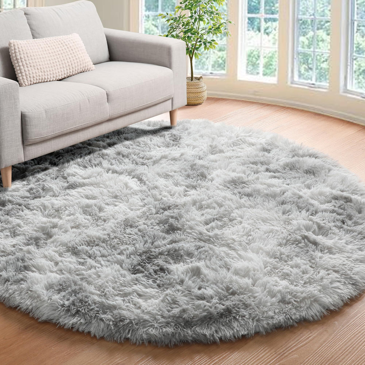 Runner Rugs for Bedroom Living Room, 2x6 Tie-Dyed Beige Hallway Area Rug