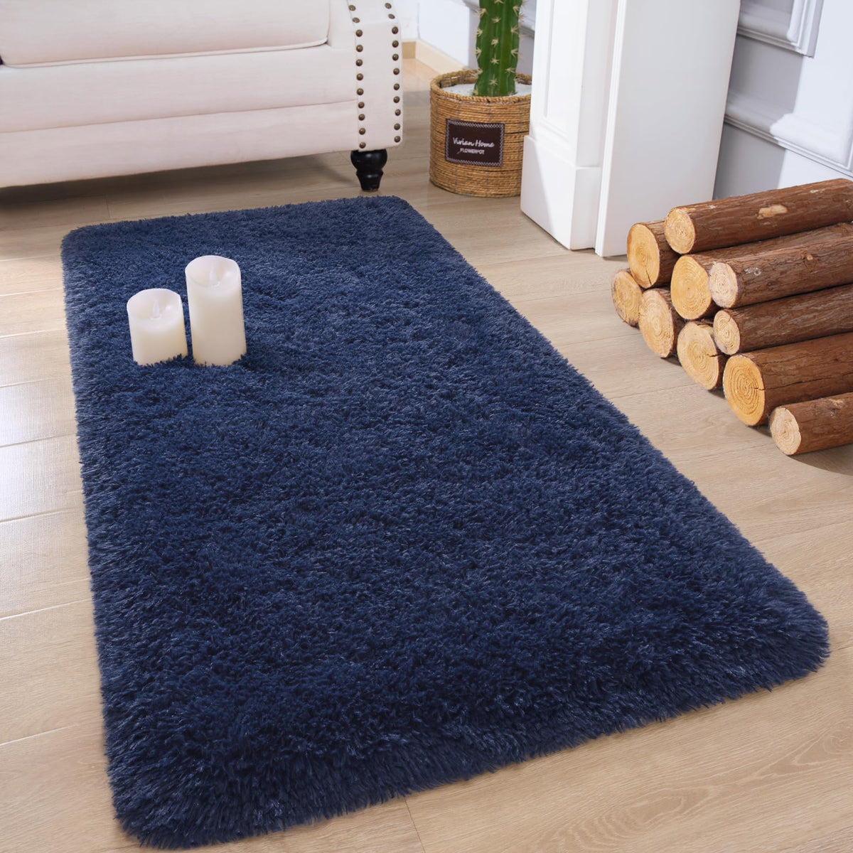 Chicrug Soft Runner Rug for Bedroom Living Room Plush Fluffy Rugs 2x6