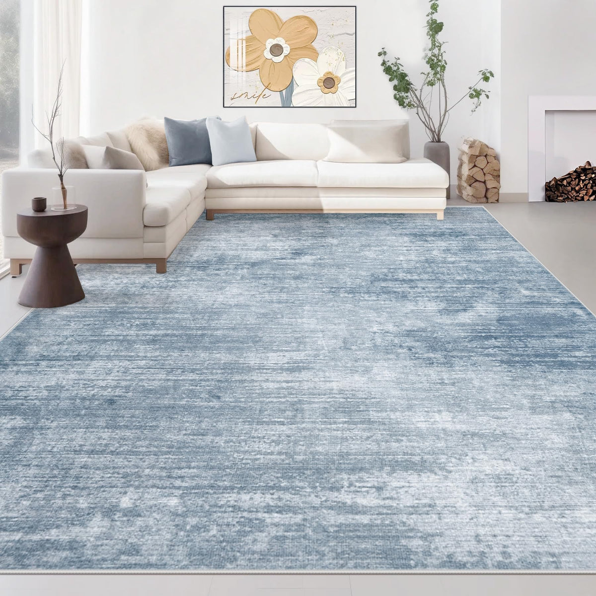 Area Rugs 8x10 Living Room: Washable Rug Modern Abstract Large Rugs Soft Non Slip Neutral Rug Stain Resistant Indoor Carpet for Bedroom Kitchen Dining Room Table Nursery Home Office Rugs(Beige,8'x10')
