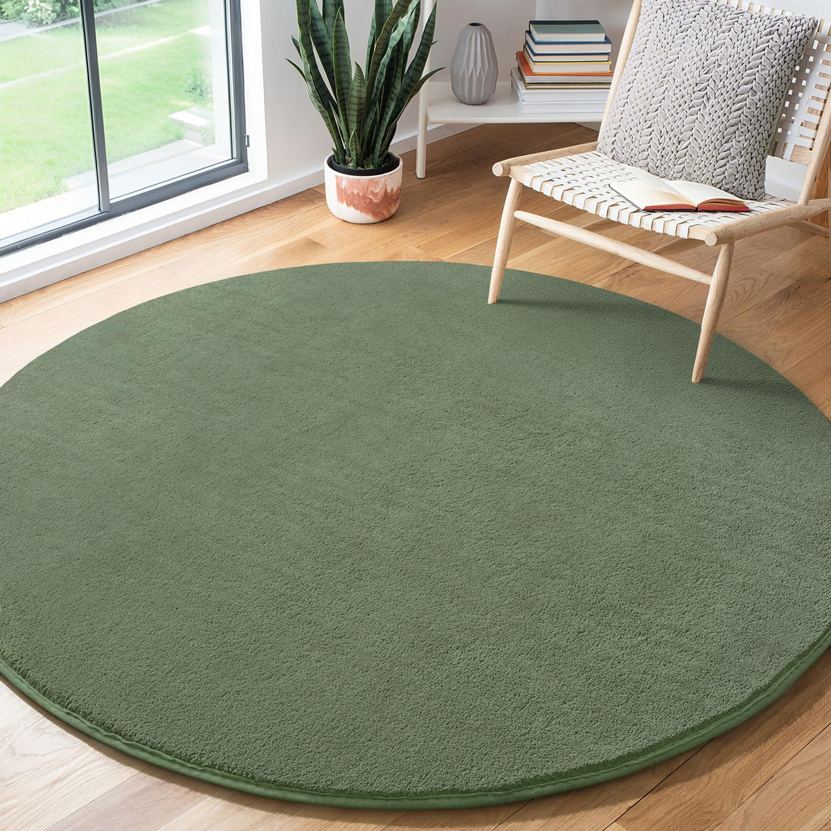 Amearea Modern Area Rugs for Bedroom Living Room, 4x6 Black Memory Foam Rug