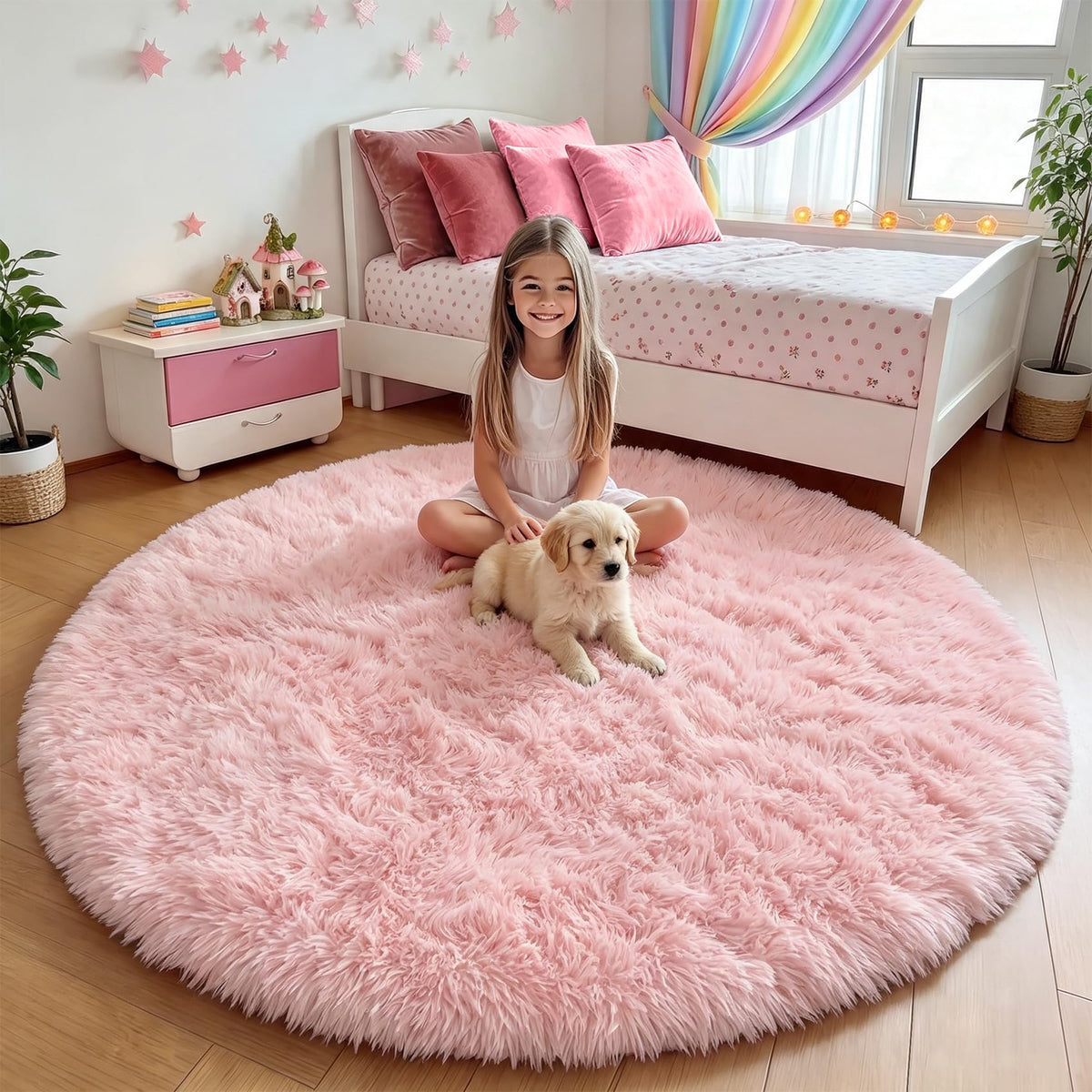 Runner Rugs for Bedroom Living Room, 2x6 Tie-Dyed Beige Hallway Area Rug