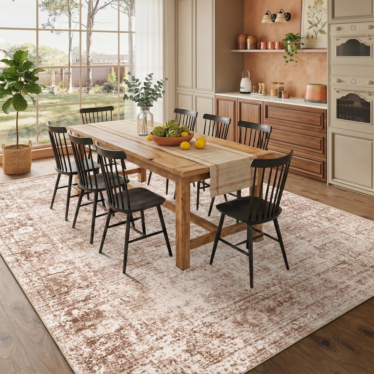 Homemate Washable Rug 9x12 Area Rugs - Vintage Rugs for Living Room
