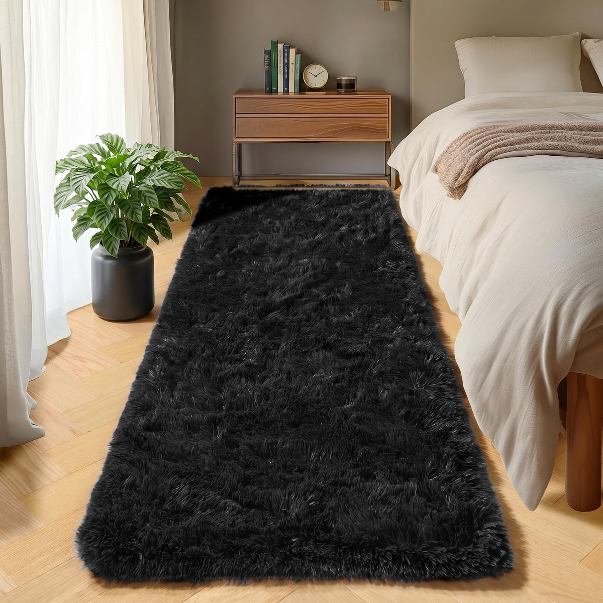 Runner Rugs for Bedroom Living Room, 2x6 Tie-Dyed Beige Hallway Area Rug