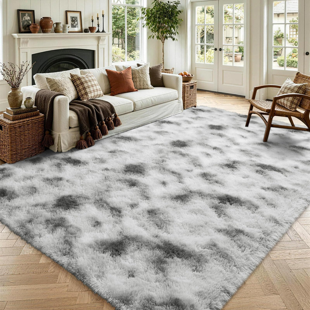 Noahas 2x6 Black Fluffy Soft Runner Rug Non-Slip for Bedroom Dorm Hallway