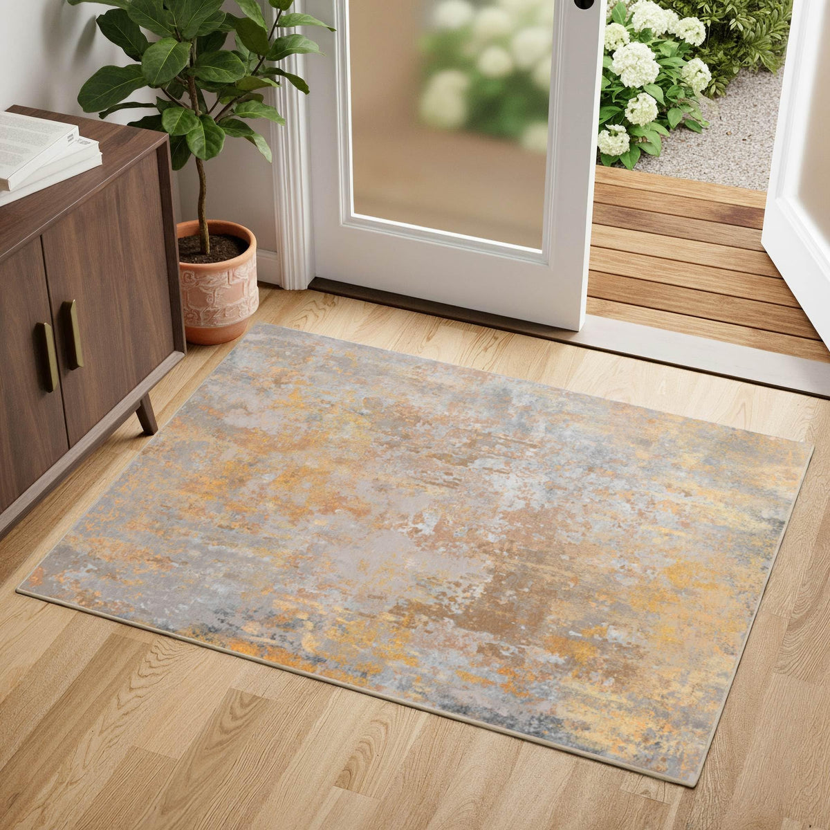 Black Washable Rug 5x7 Area Rugs for Living Room Bedroom Carpet