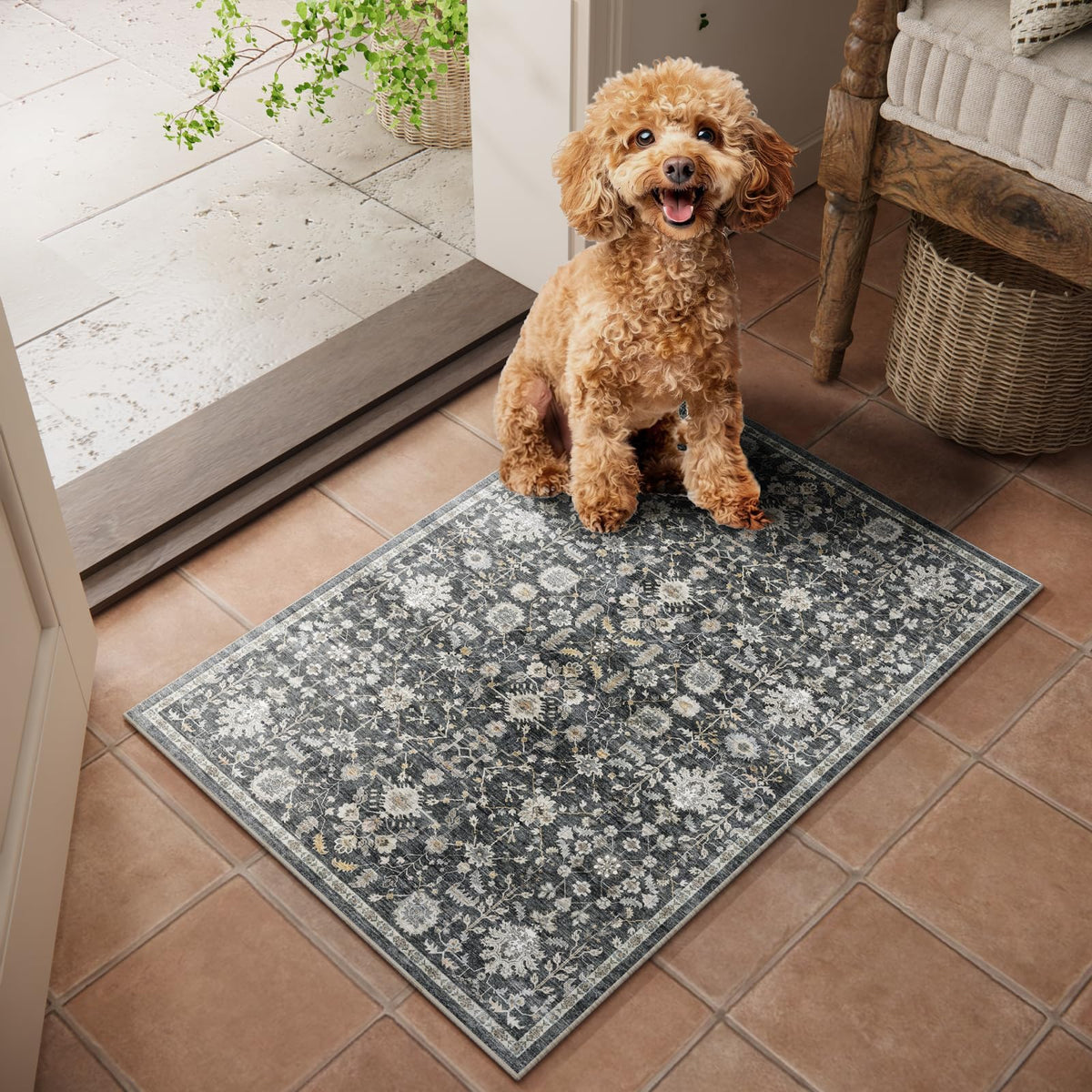 Machine Washable Rugs for Living Room: 8x10 Area Rugs for Bedroom