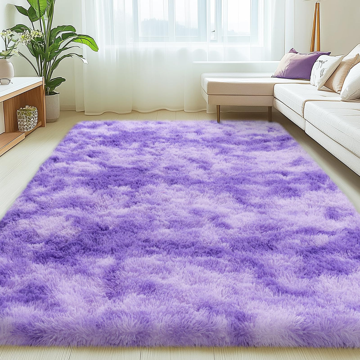 Mugorn 8x10 Area Rugs for Living Room, Large Fluffy Black Rugs for Bedroom
