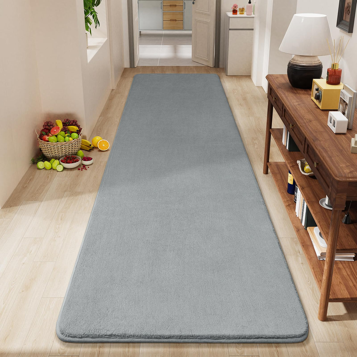 Amearea Modern Area Rugs for Bedroom Living Room, 4x6 Black Memory Foam Rug