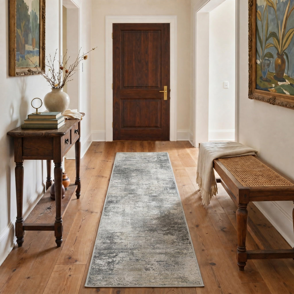 BEIMO 5x7 Green Abstract Area Rug, Washable Non-Slip for Bedroom