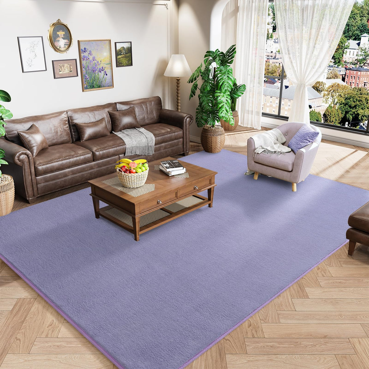 Amearea Modern Area Rugs for Bedroom Living Room, 4x6 Black Memory Foam Rug