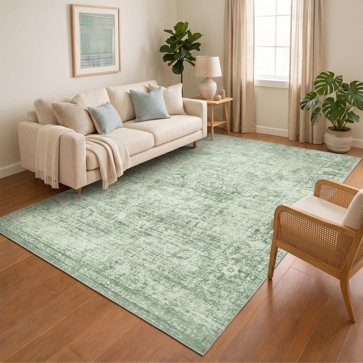 Homemate Washable Rug 9x12 Area Rugs - Vintage Rugs for Living Room