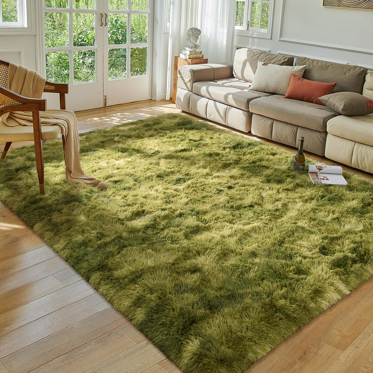 Softlife Rugs for Bedroom 4x5.3 Feet Purple Area Rug for Living Room Super Soft Shaggy Rugs for Dorm Fluffy Fuzzy Carpets Long Plush Bedside Rug Nursery Girls Boys Kids Room Home Christmas Decoration