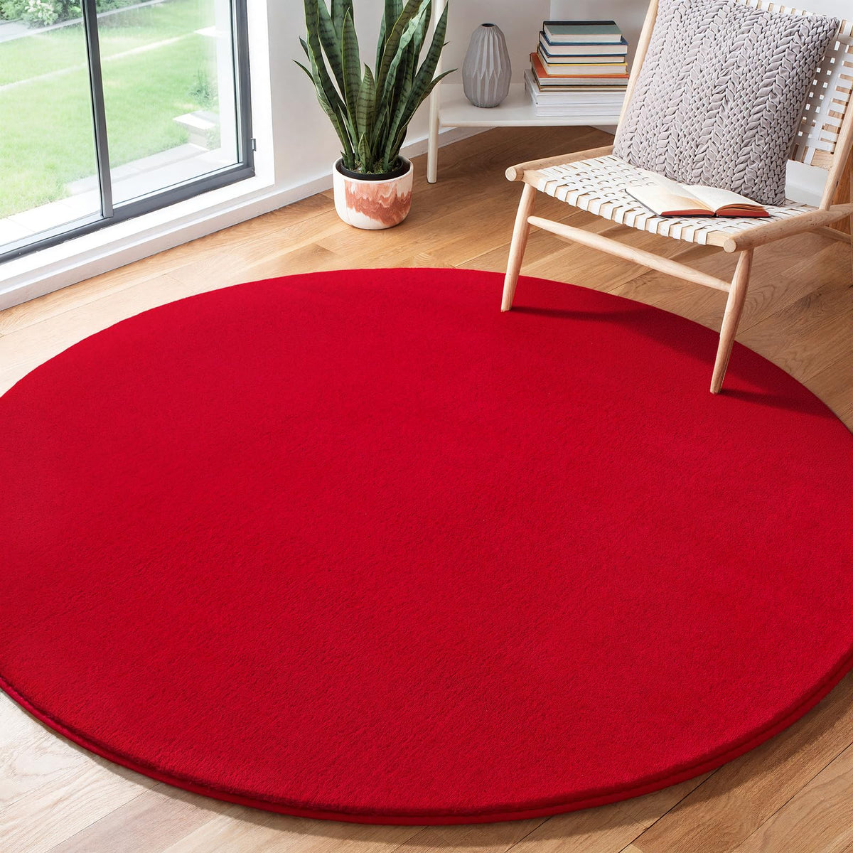 Amearea Modern Area Rugs for Bedroom Living Room, 4x6 Black Memory Foam Rug
