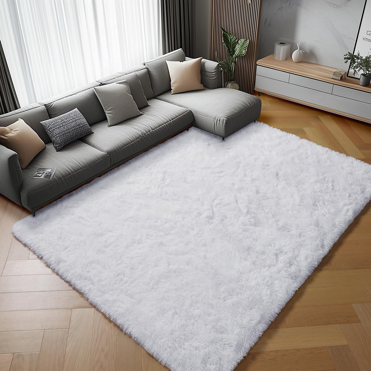 Runner Rugs for Bedroom Living Room, 2x6 Tie-Dyed Beige Hallway Area Rug