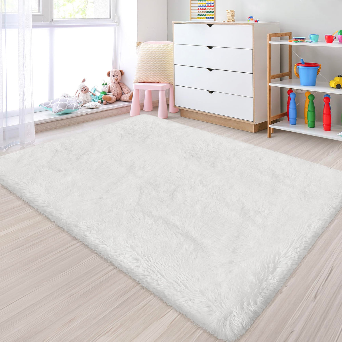 Tie-Dyed Runner Rug for Bedroom Black Grey 2x6ft Fluffy Area Rug Bedside Runner Rug for Kids Room Boys Teens Nursery Baby Living Room Dorm Home Decor Carpets