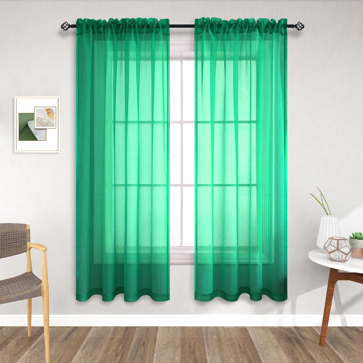 Pitalk Terracotta Curtains 84 Inch Length for Living Room 2 Panel Sets Rod Pocket Sheer Curtains for Living Room Rust Burnt Orange Red