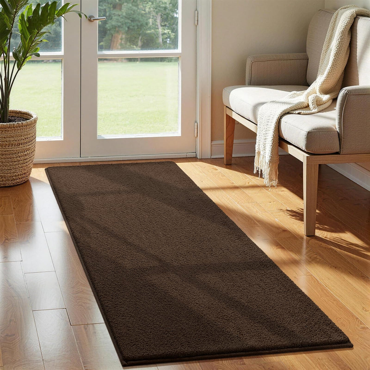 Vasofe Black Area Rugs for Living Room Bedroom, 4x6 Modern Memory Foam Rug