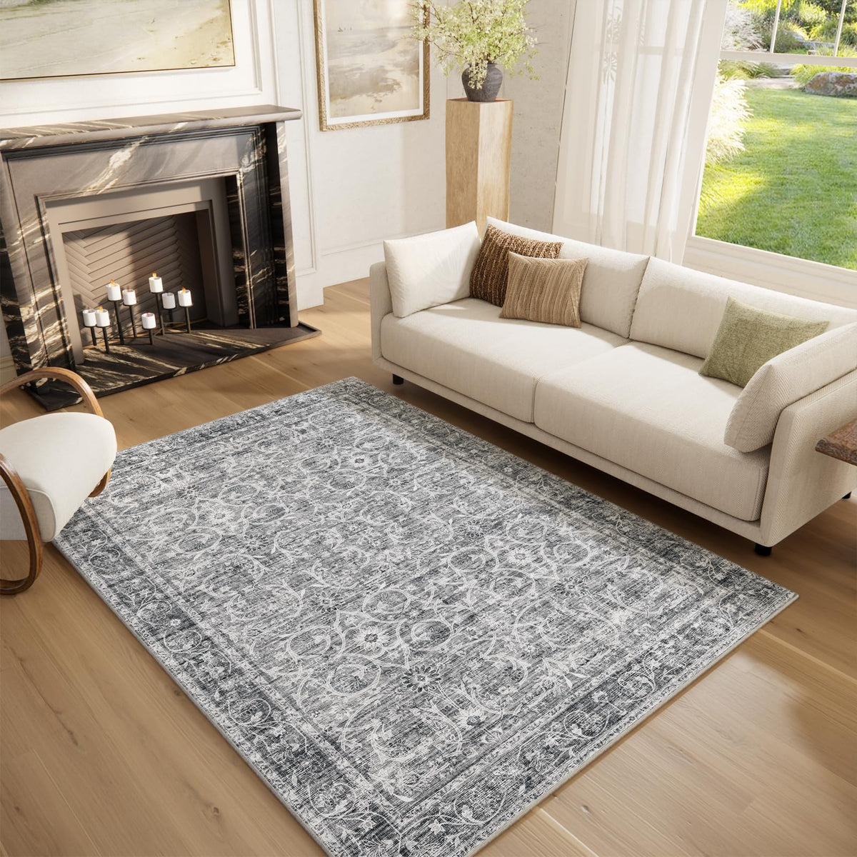 Machine Washable Rugs for Living Room: 8x10 Area Rugs for Bedroom
