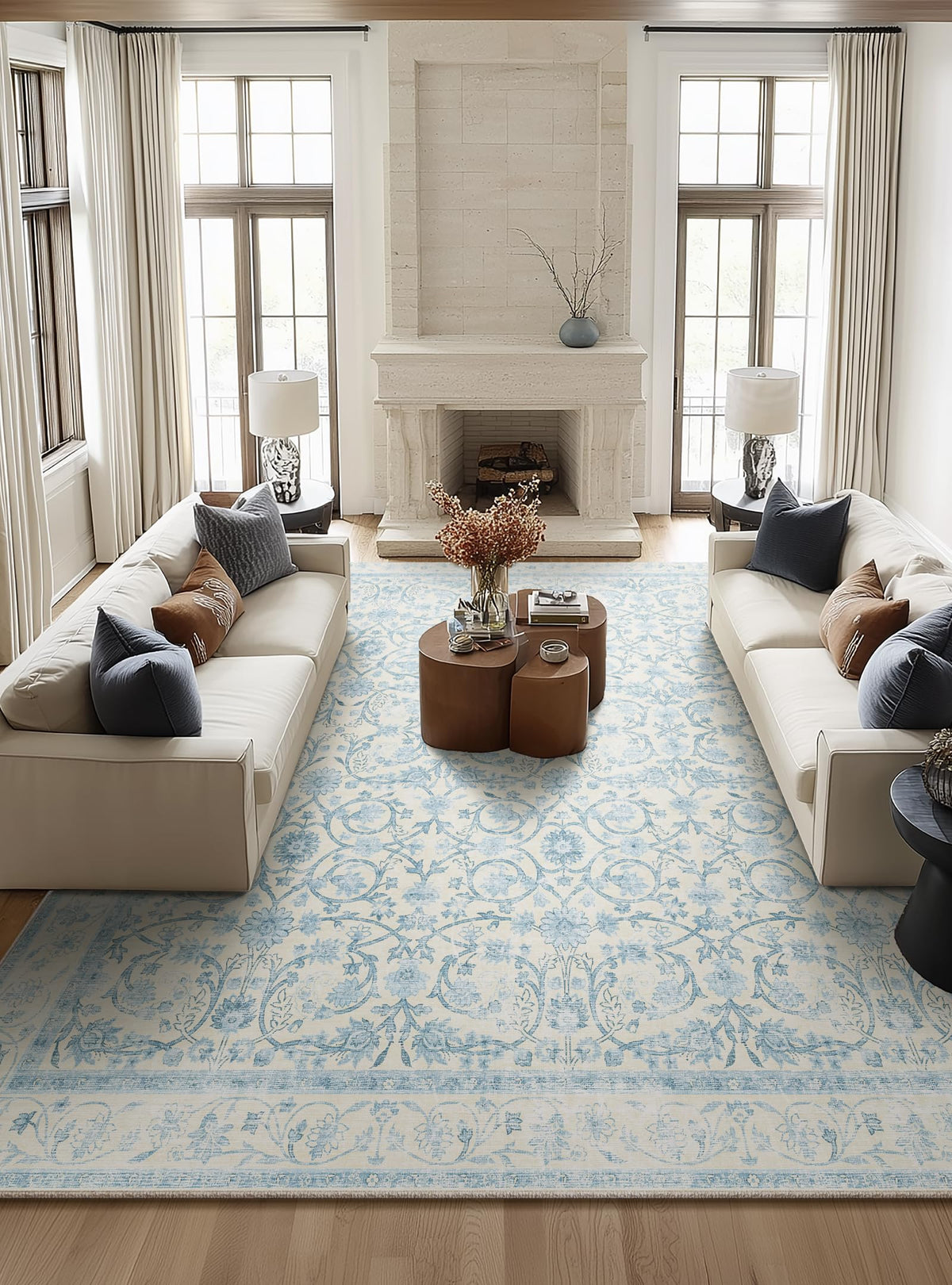 Machine Washable Rugs for Living Room: 8x10 Area Rugs for Bedroom