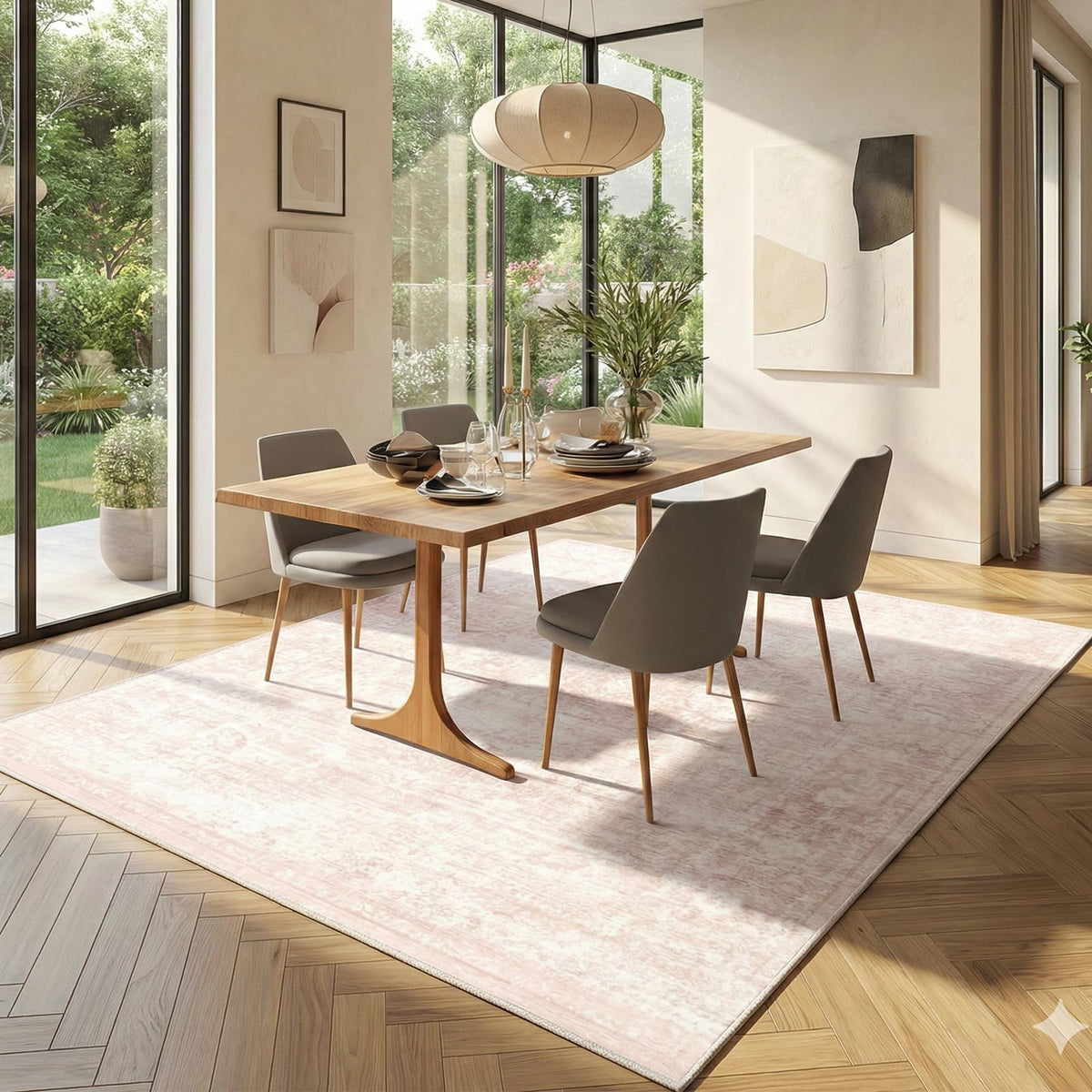 Homemate Washable Rug 9x12 Area Rugs - Vintage Rugs for Living Room
