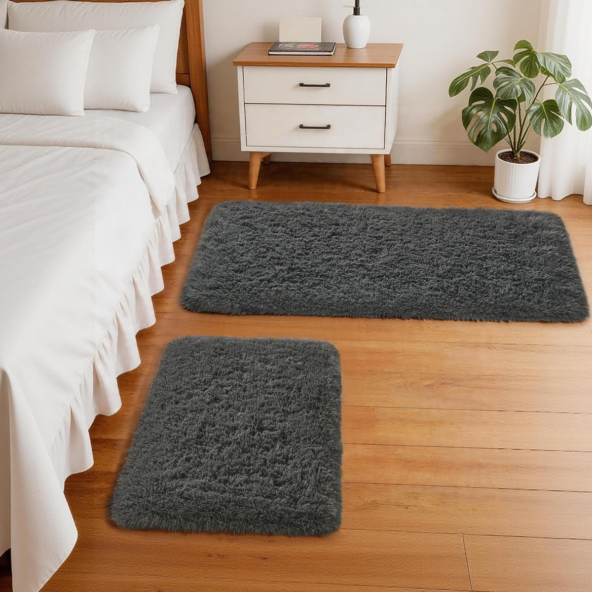 Ophanie 5x7 Area Rugs for Living Room Ivory, Fluffy Shag Large Fuzzy Plush Soft Rug, Shaggy Floor Big Carpets for Bedroom Nursery, Kids Home Decor Aesthetic with Over 99 pcs Pile fibers