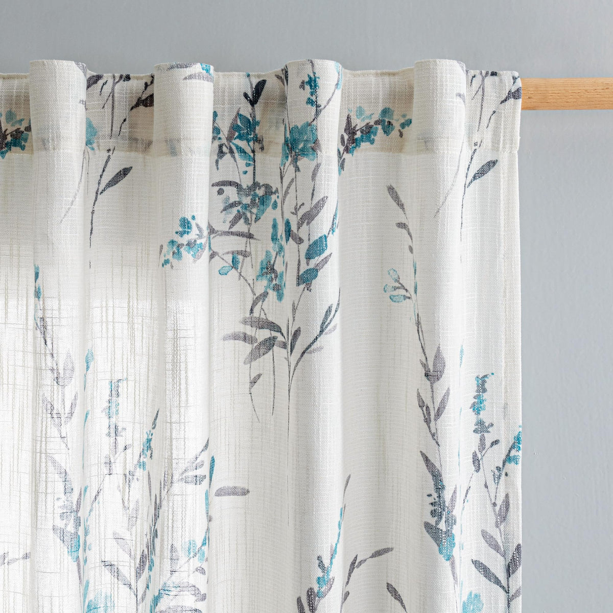 MYSKY HOME Sheer Linen Curtains 84 Inch Length Light Filtering 2 Panels
