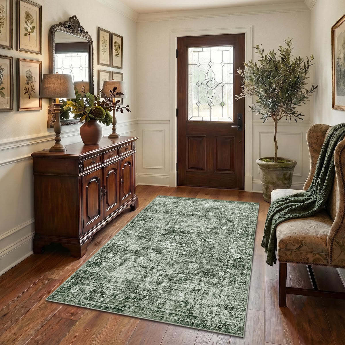 Homemate Washable Rug 9x12 Area Rugs - Vintage Rugs for Living Room