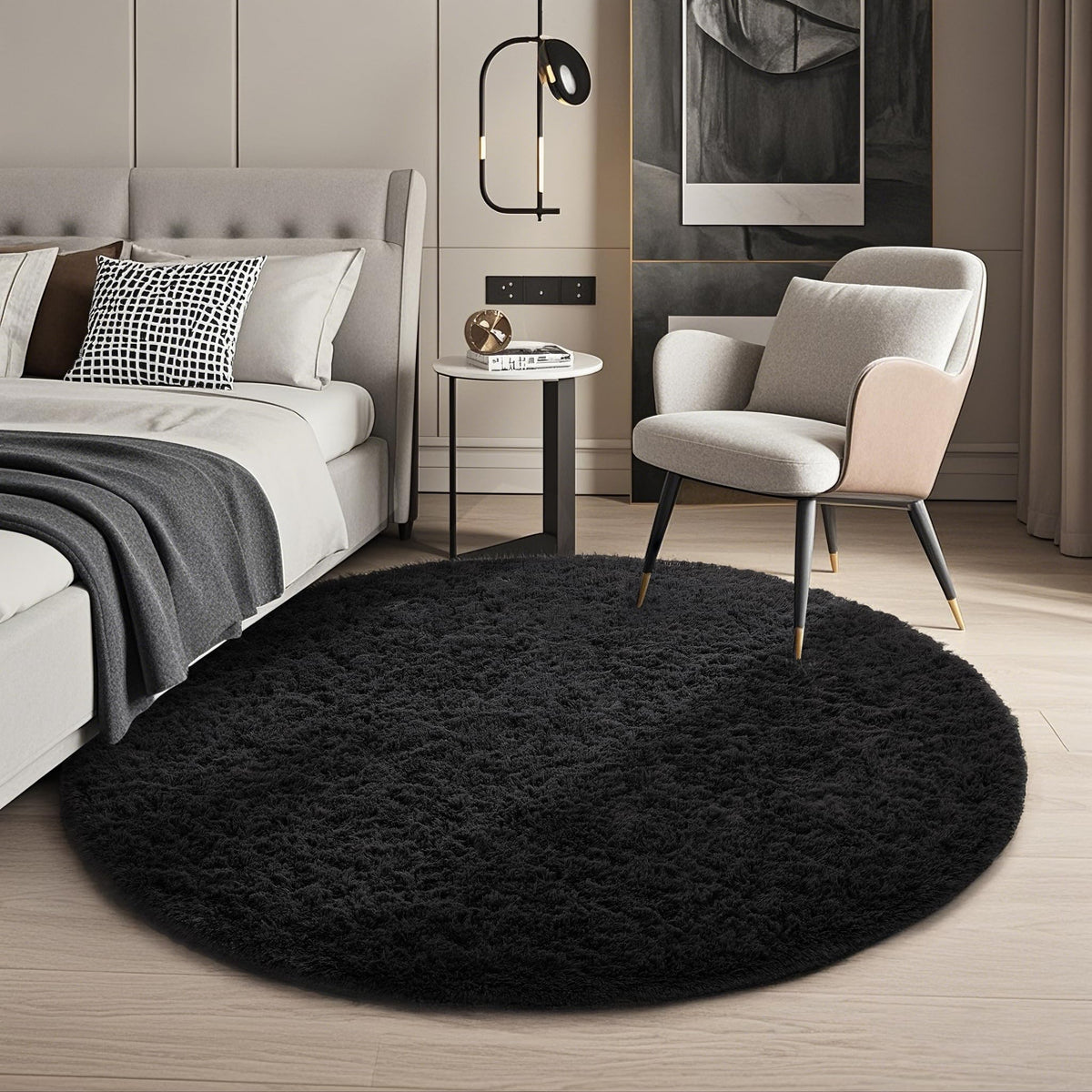 Ophanie 5x7 Area Rugs for Living Room Ivory, Fluffy Shag Large Fuzzy Plush Soft Rug, Shaggy Floor Big Carpets for Bedroom Nursery, Kids Home Decor Aesthetic with Over 99 pcs Pile fibers