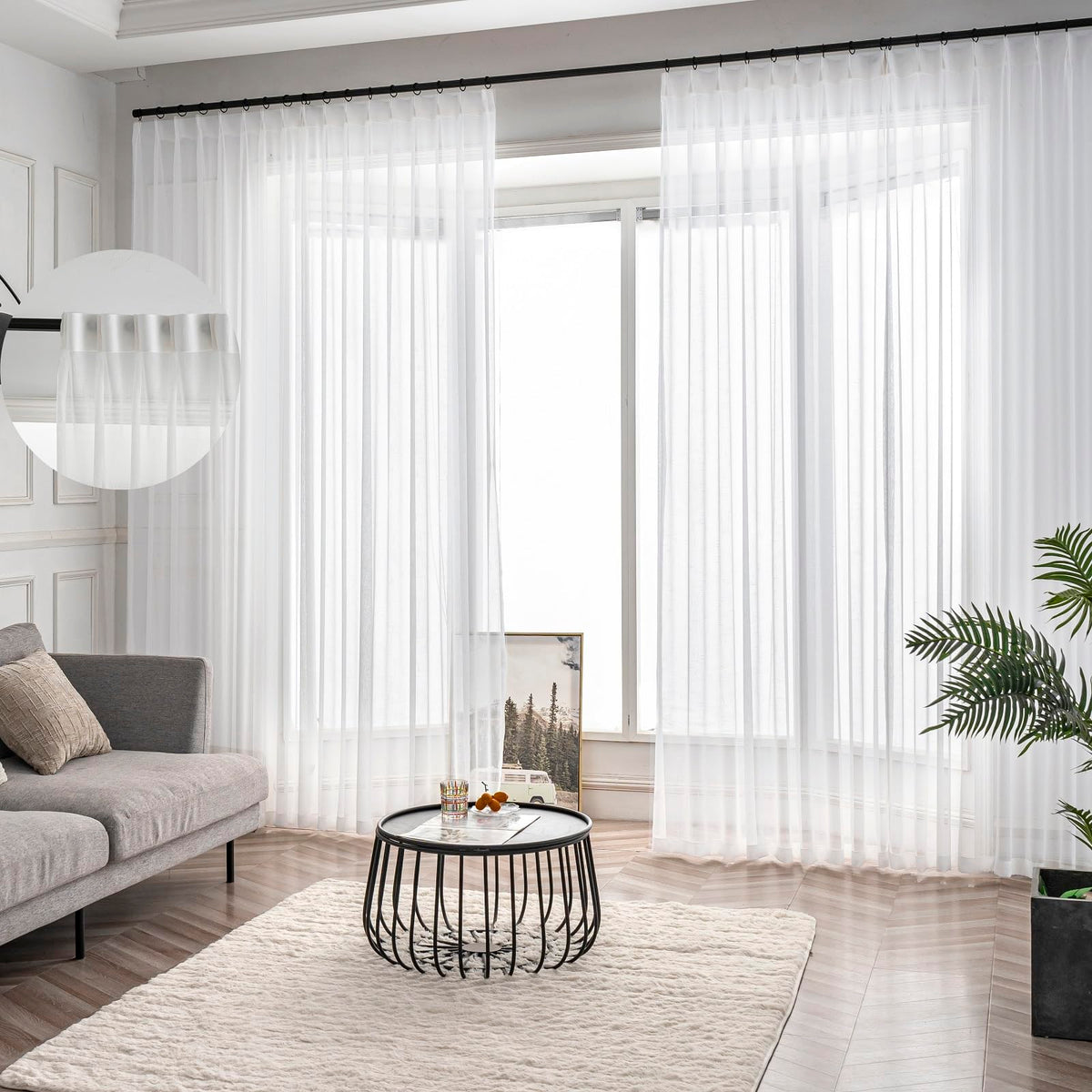 Off White Sheer Curtains 84 Inches Long Pinch Pleat Linen Textured Ceiling