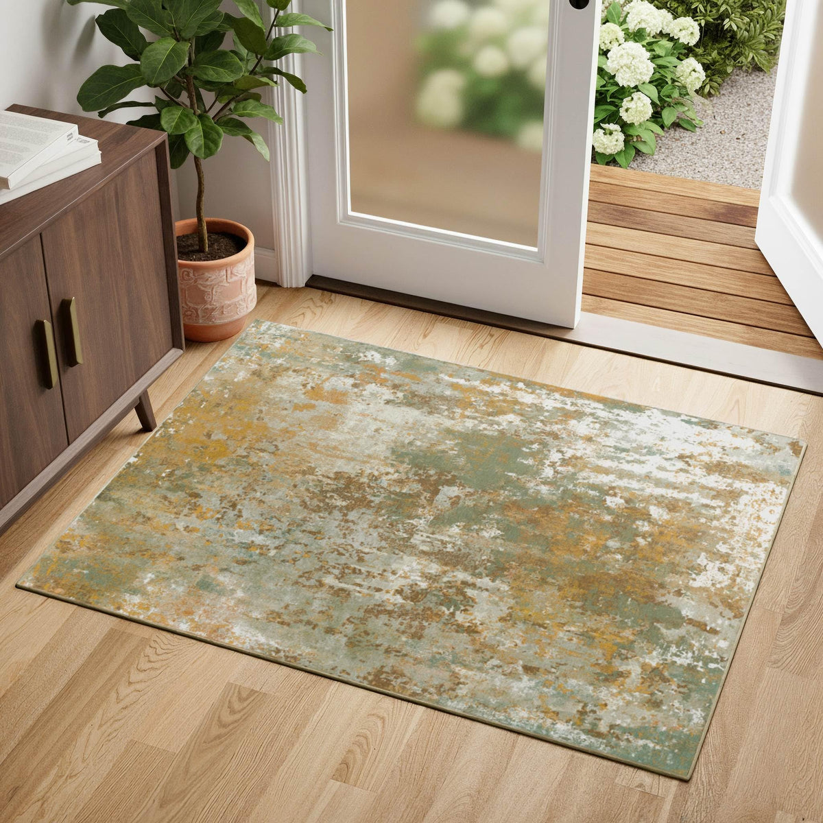 Black Washable Rug 5x7 Area Rugs for Living Room Bedroom Carpet